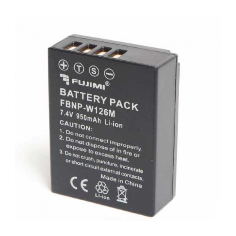Аккумулятор Fujimi FBNP-W126M (NP-W126S)  для цифровых фото и видеокамер 950 mAh