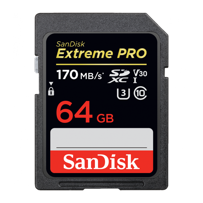 Карта памяти SanDisk Extreme Pro SDXC UHS Class 3 V30 170MB/s 64GB