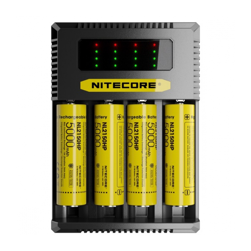 Зарядное устройство Nitecore Ci4 с 4 слотами для аккумуляторов 18650, 26700, АА, ААА и других до 3А