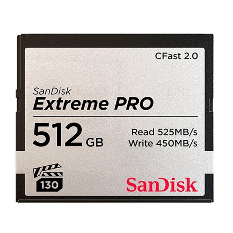 Карта памяти SanDisk Extreme PRO CFast 2.0 525/450 MB/s 512Gb (3500x) (SDCFSP-512G-G46D)