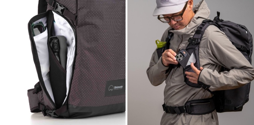 Фоторюкзак Shimoda Sidecountry 32 Starter Kit Black/White 520-355, боковой органайзер и карман для смартфона