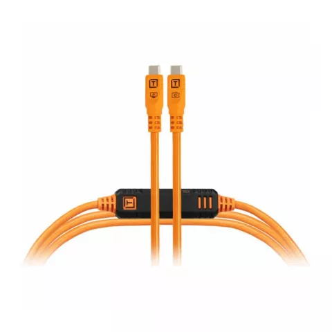 Кабель Tether Tools TetherPro Optima 10G USB-C, 4,6м с прямым разъемом Orange [CUC15G2-ORG]