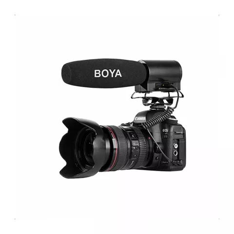 Микрофон пушка Boya BY-DMR7 с интегрированным флэш-рекордером для DSLR камер и видеокамер