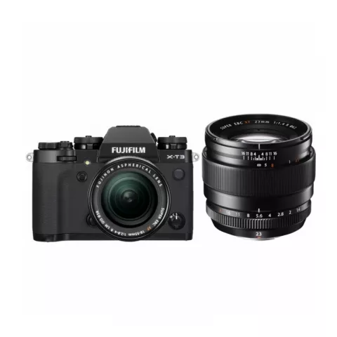 Цифровая фотокамера Fujifilm X-T3 Kit XF 18-55mm F2.8-4 R LM OIS + XF 23mm F1.4 R