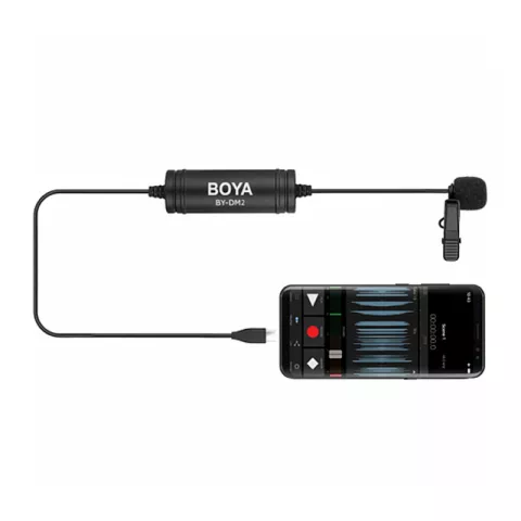 Микрофон петличный цифровой Boya BY-DM2 для Андроид устройств с разъёмом USB тип C