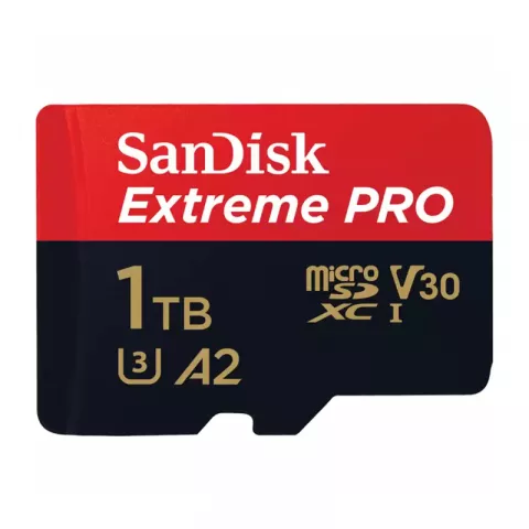Карта памяти SanDisk Extreme Pro MicroSDXC UHS-I A2 V30 U3 200/140MB/s 1TB +SD adapter (SDSQXCD-1T00-GN6MA)