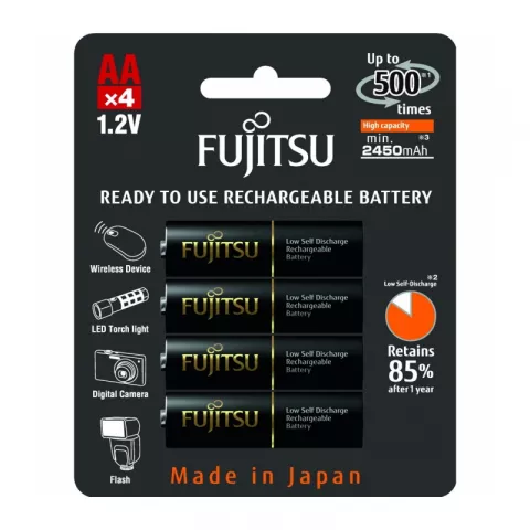 Аккумулятор Fujitsu HR-3UTHCEU(4B) АА, 2450 мАч, 4 шт (в блистере)