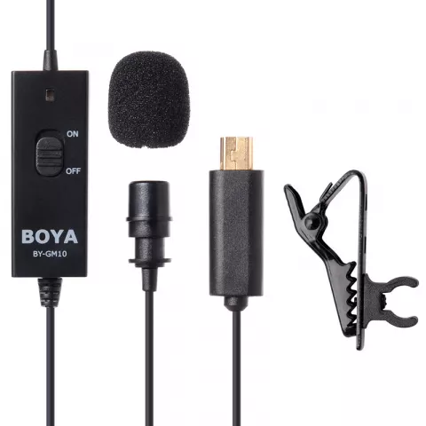 Boya BY-GM10 Внешний петличный микрофон для GoPro Hero 3, Hero 4