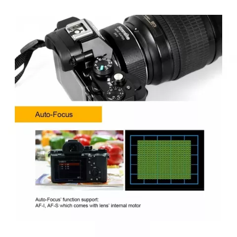 Адаптер Commlite ENF-E1  Nikon F на Sony E