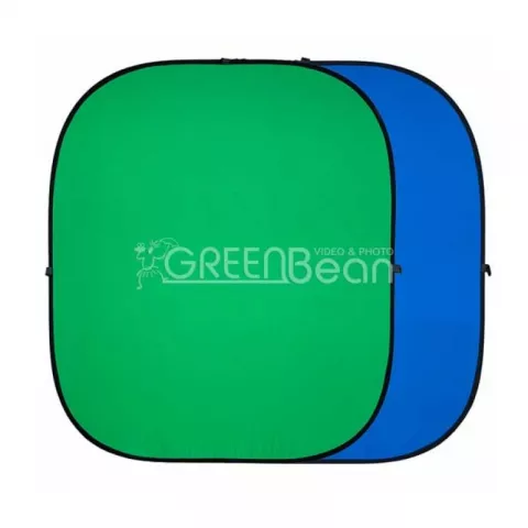 Двухсторонний тканевый фон хромакей GreenBean Twist 240 х 240 B/G