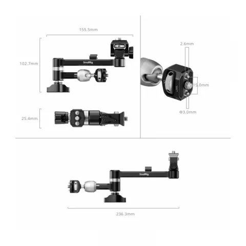 SmallRig 5141 Универсальный шарнирный держатель с креплением для монитора Magic Arm Support