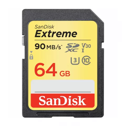 Карта памяти SanDisk Extreme SDXC UHS Class 3 V30 90MB/s 64GB