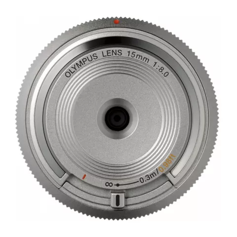 Объектив Olympus Body Cap Lens 15mm 1:8.0 серебристый