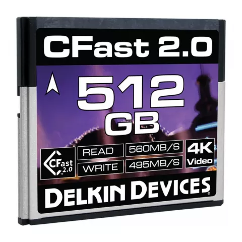 Карта памяти Delkin Devices Cinema CFast 2.0 512GB 560X 4K Video (DDCFST560512)
