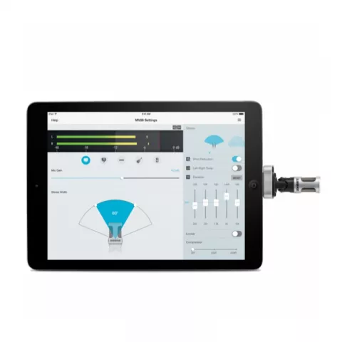 Shure MV88/A Цифровой конденсаторный микрофон для IOS двунаправленный/кардиоида, разъем Lightning