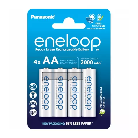 Аккумулятор PANASONIC eneloop AA 2000 4шт (BK-3MCDE/4BE/BK-3MCDE/4CP)