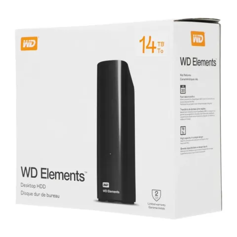 Внешний HDD WD 14TB Elements Desktop (WDBWLG0140HBK-EESN)  черный