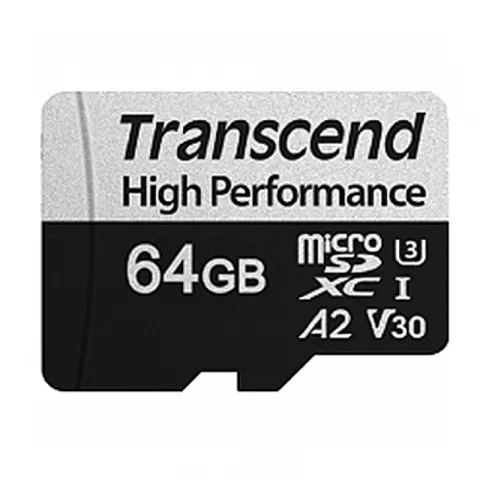 Карта памяти Transcend TS64GUSD330S microSDXC 64Gb class 10 UHS-I U3 A2 85/100MB/s + SD адаптер