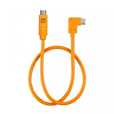 Кабель Tether Tools TetherPro USB-C to USB-C Right Angle Adapter 50cm Orange [CUCRTC1-ORG]