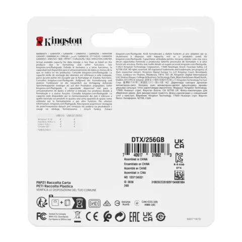 Флеш-накопитель Kingston 256GB DataTraveler Exodia (DTX/256GB) USB 3.2 pink/black