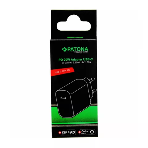 Адаптер сети USB PATONA PD20W ADAPTER USB-C