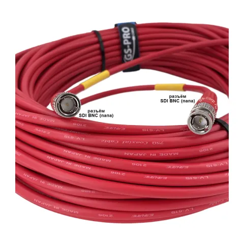 GS-PRO 12G SDI BNC-BNC (mob) (red) 30 метров мобильный/сценический кабель (красный)