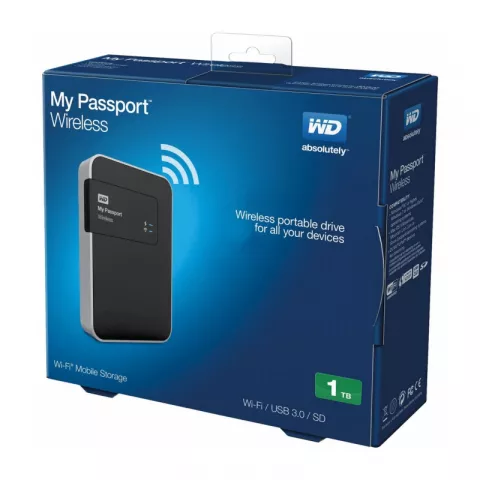 Внешний жесткий диск WD My Passport Wireless WDBDAF0020BBK
