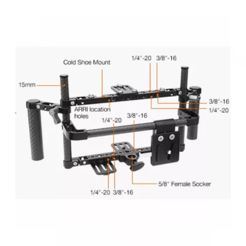 E-IMAGE Q200 Carbon fiber monitor cage. Клетка для монитора (9