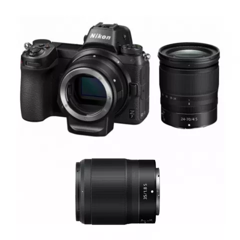 Цифровая фотокамера Nikon Z7 Kit 24-70/4 S + переходник FTZ + Z 35mm f/1.8 S