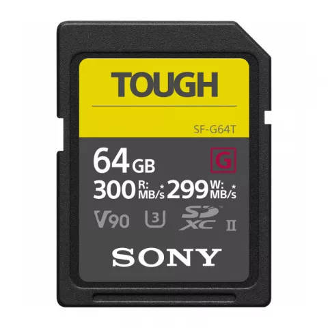 Карта памяти SDXC 64GB Sony SF-G TOUGH UHS-II U3 V90 299/300 MB/s (SF-G64T)
