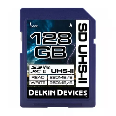 Карта памяти Delkin Devices Cinema SDXC 128GB UHS-II U3 Class V90