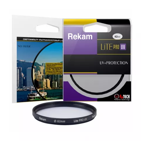 Ультрафиолетовый фильтр Rekam Lite PRO UV 62mm (UV 62-2LC) с просветляющим покрытием