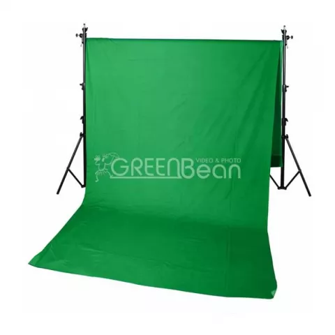 Зеленый тканевый фон хромакей GreenBean Field 300 х 700 Green