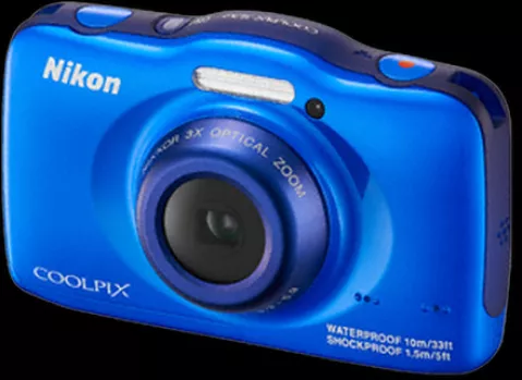 Цифровая фотокамера Nikon Coolpix S32 blue (в комплект поставки входит рюкзак)