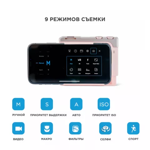 Умный держатель для смартфонов Pictar Smart Grip Millenial Pink Miggo MW PT-ONE RG 54 