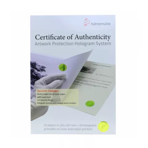 Бумага Hahnemuehle Certificate Of Authentic 150gsm, пачка A4, 25 листов