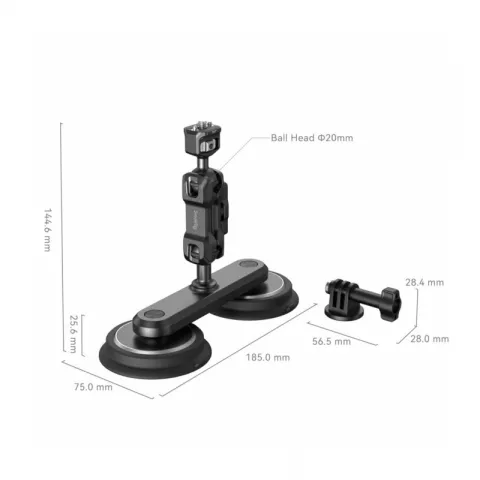 SmallRig 4467 Держатель магнитный для экшен-камер Dual Magnetic Suction Cup Mounting Support Kit