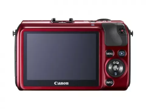Цифровая фотокамера Canon EOS M Kit EF-M 18-55mm f/3.5-5.6 IS STM + SpeedLite 90EX Red