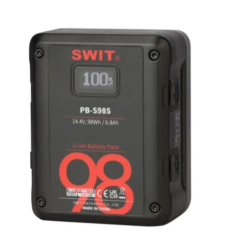 SWIT PB-S98S Аккумуляторная батарея V-Mount для кинокамер 98 Втч разъемы D-Tap, USB-A