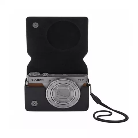 Чехол для фотоаппарата компактного, кожаный Canon DCC-1890 черный, для Canon G9 X  