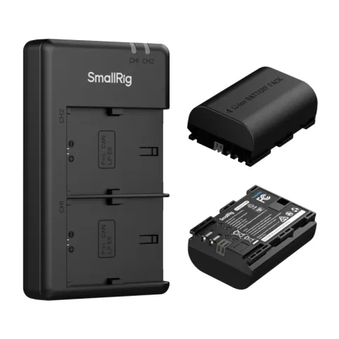 SmallRig 5408 Зарядное устройство с двумя литий-ионными аккумуляторами LP-E6N