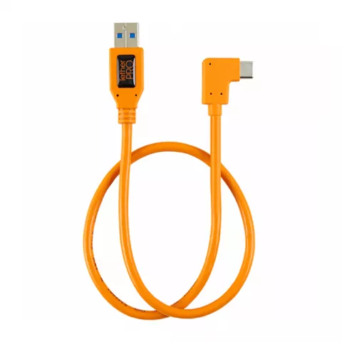 Кабель Tether Tools TetherPro USB 3.0 to USB-C Right Angle Adapter 50cm Orange [CUCRT02-ORG]