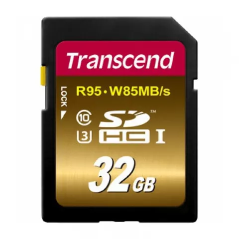 Карта памяти SD 32GB Transcend SDHC Card  Class 10 UHS-I U3X TS32GSDU3X (95/85 MB/s)