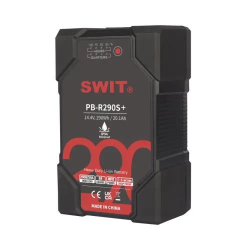 SWIT PB-R290S+ Аккумуляторная батарея PB-R290S+ V-Mount с защитой IP54 290 Втч разъем D-Tap