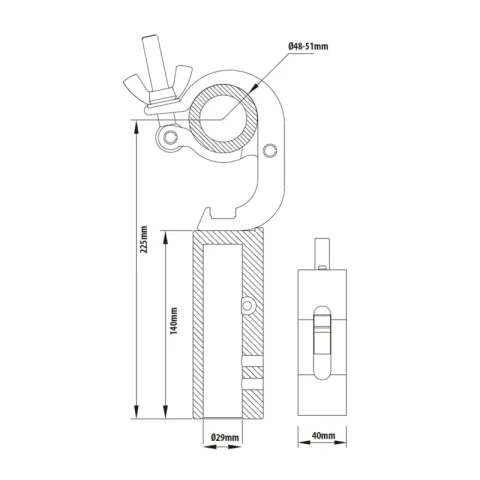 KUPO KCP-840 Handcuff Quick TV Coupler. Струбцина (Quick TV)