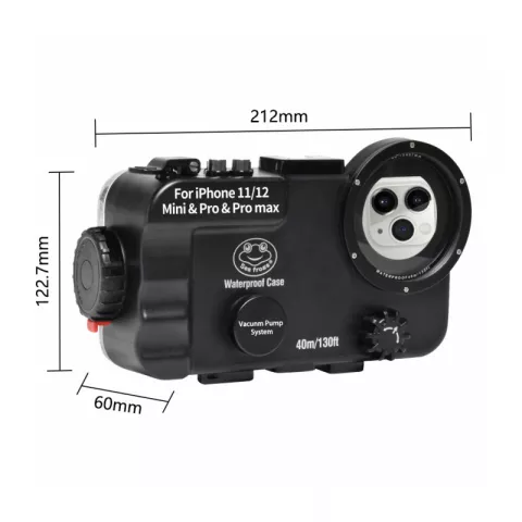 Подводный бокс Sea Frogs iPhone 11/12 mini/Pro/Pro MAX Bluetoooth для Apple iPhone 11/12 mini/Pro/Pro MAX черный