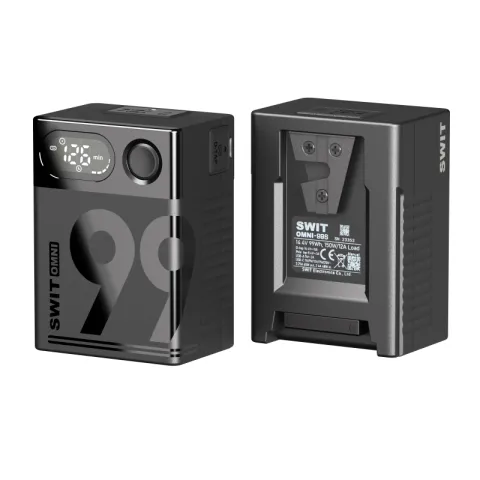 SWIT OMNI-99S Аккумуляторная батарея V-Mount Pocket 99 Втч разъемы D-Tap, USB-C, USB-A