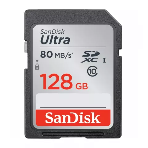 Карта памяти SanDisk Ultra SDHC Class 10 UHS-I 128GB (80/10 MB/s) (SDSDUNC-128G-GN6IN)