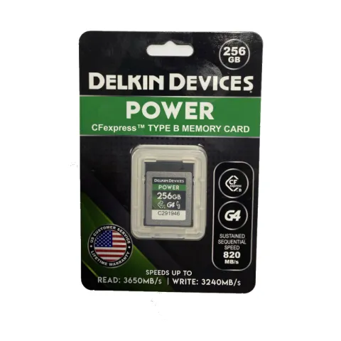Карта памяти Delkin Devices Power CFexpress Type B G4 256GB 3650/3240Mb/s