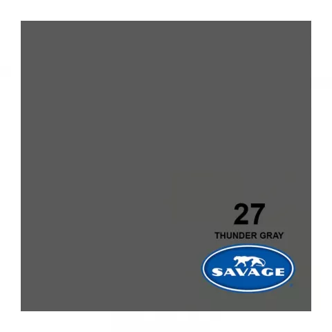 Savage 27-12 THUNDER GRAY, бумажный фон грозовой серый 2,72 х 11,0 метров